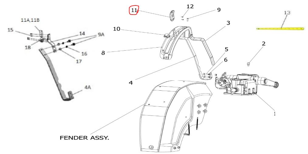 Position lever knob