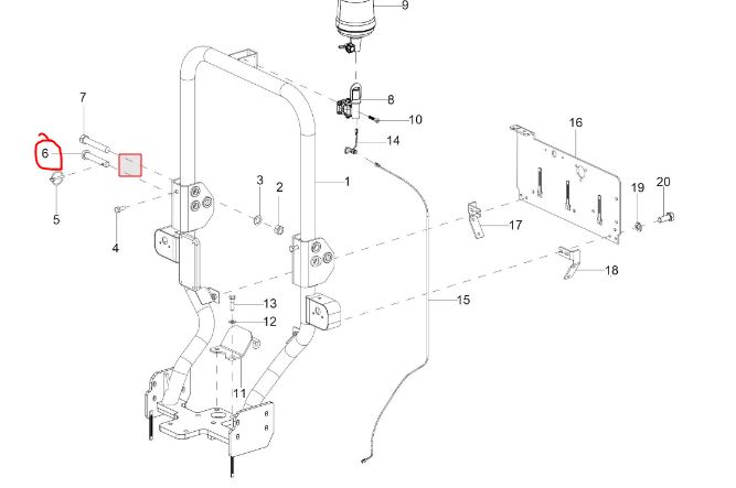 Pin for top link assy