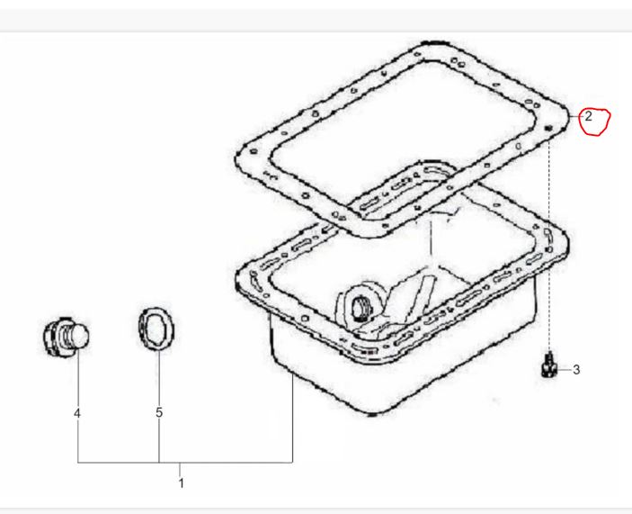 Gasket oil pan