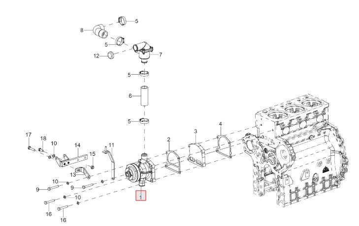 WATER PUMP ASSY._V-Ø125-NA (MWP)
