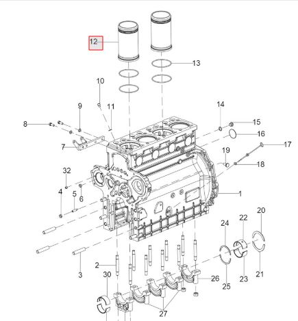 CYLINDER LINER (Ø100 FE)