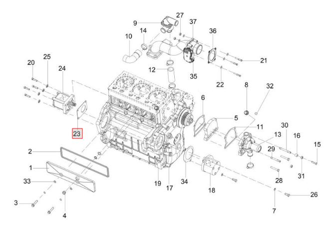 GASKET (HYD. PUMP-BACK) NON ASB.