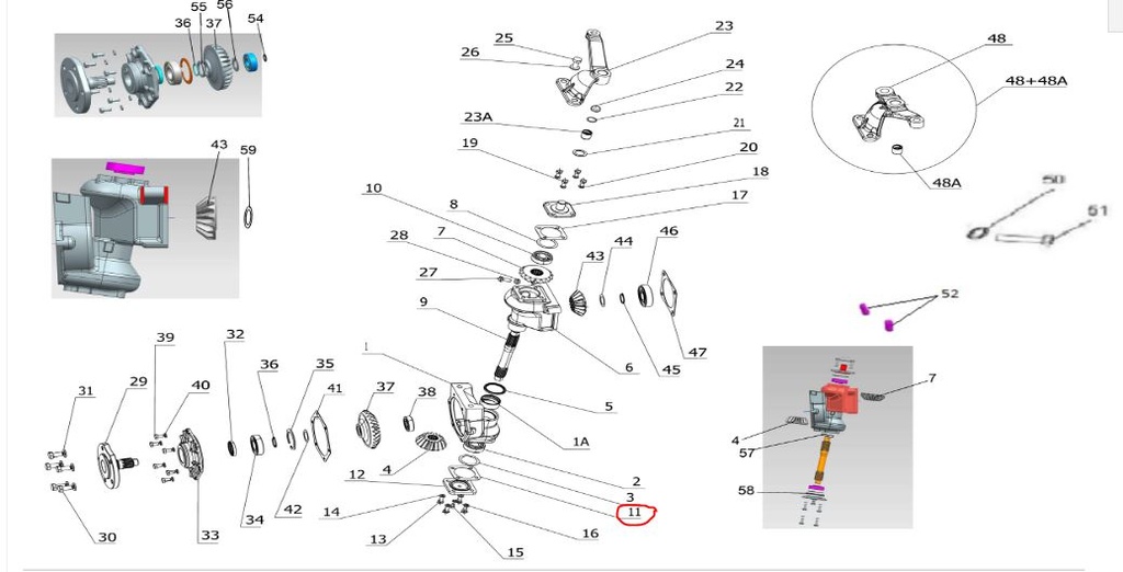 Gasket stearring arm guide