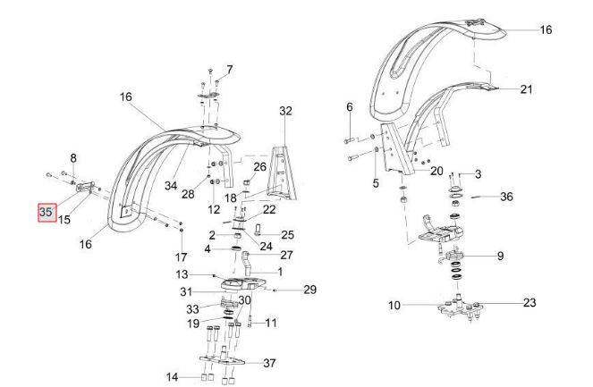 Mounting Plate for Mudguard