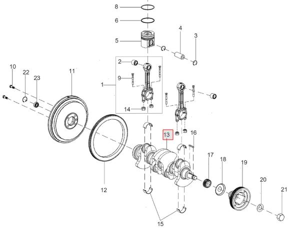 CRANK SHAFT 4cyl.INTG.(118 s.) common dia