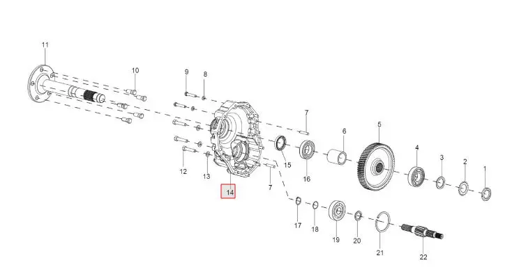 Rear Axle Housing RH