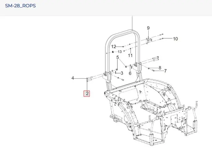 Pivot pin ( for ROPS )