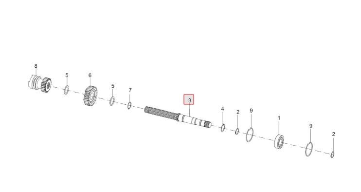 PTO LAY SHAFT