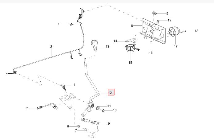 Shuttle lever assy.
