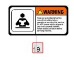 Sticker for operator manual instruction