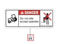Sticker for fender warning