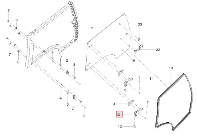 DOOR HINGE RH ASSY