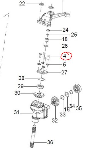Hex Head Screw M8x1.25x16 8.8 SA4GS