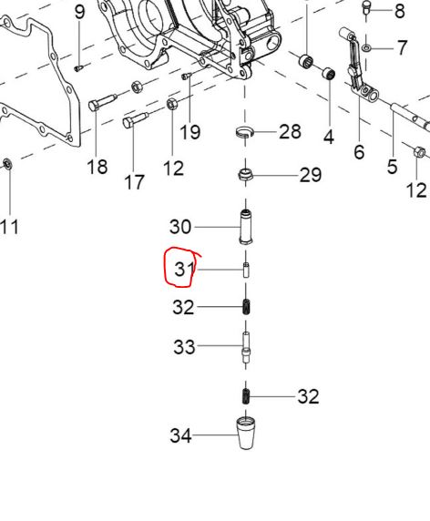 Adjusting Screw M8 x 1 x 30 (8.8)