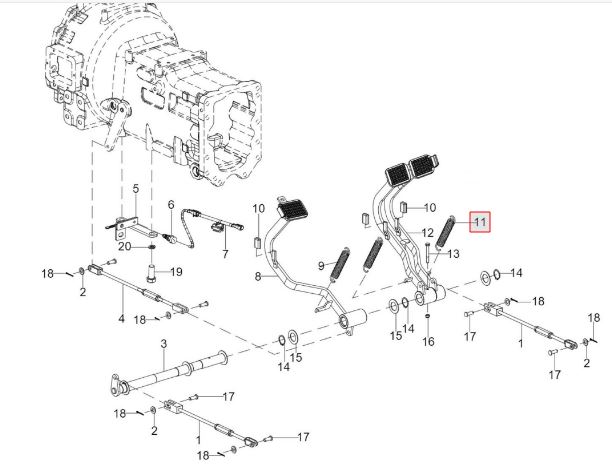 Tension spring (brake & clutch major ass)