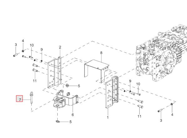 Pin assy (for trailer hook )
