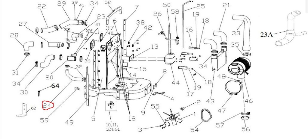 Hose (Radiator to Engine)