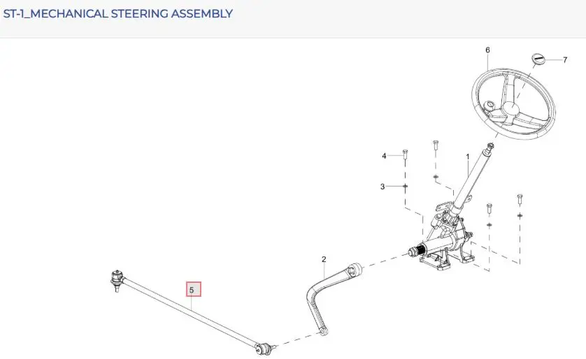 Drag Link Assy ( S3, 4Cyl. St Beam )