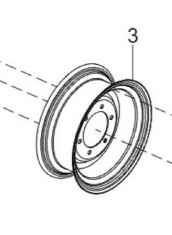 Front rim assy 24HP -4X12(SILVER)