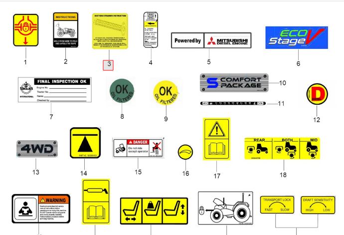 STICKER FOR SUCTION STRAINER