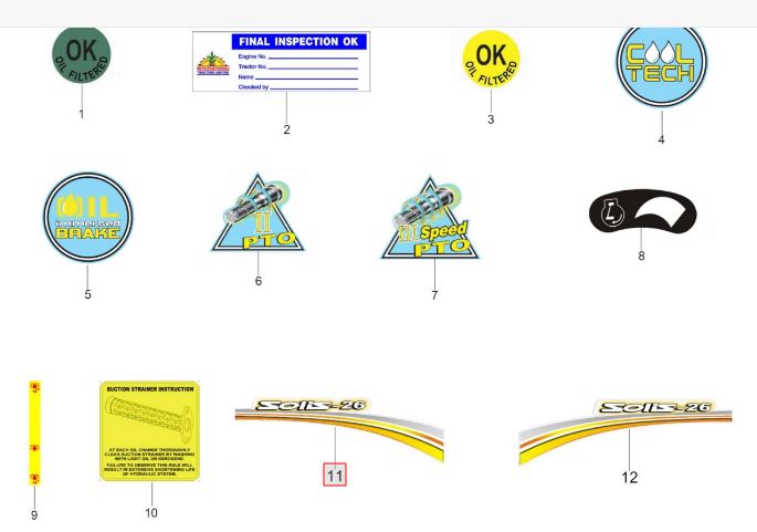 Bonnet sticker Solis-26 LH