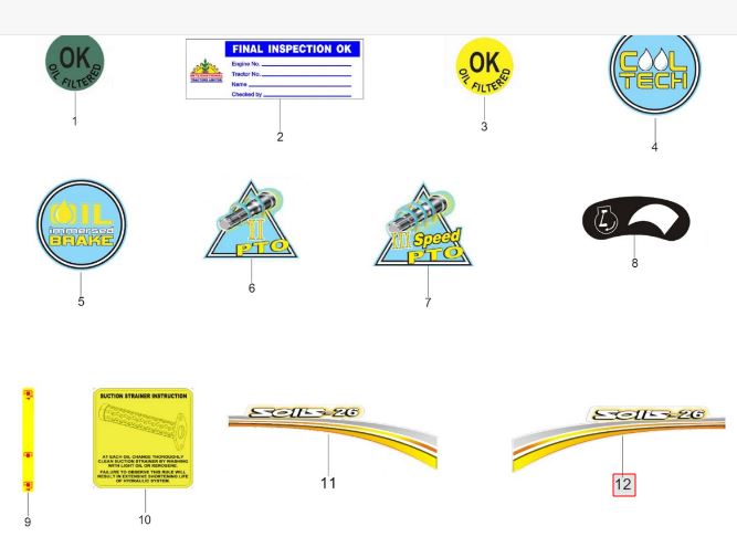 Bonnet sticker solis-26 RH