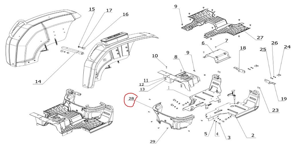 Dashboard lower GT-26 eec