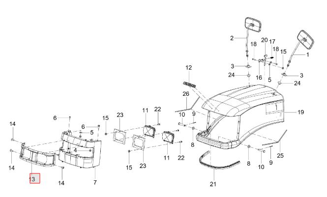 Head lamp frame