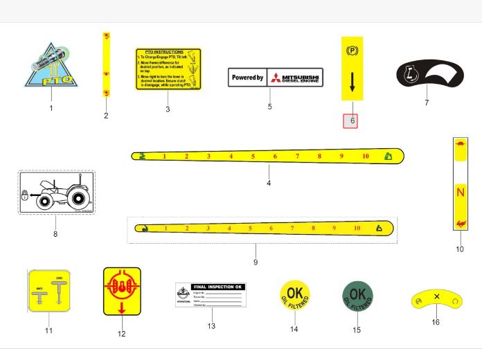 STICKER FOR PARKING BRAKE