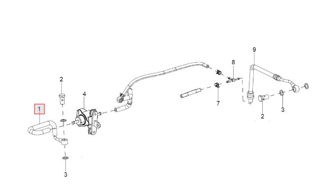 Fuel pipe (FUEL FILTER TO FIP)