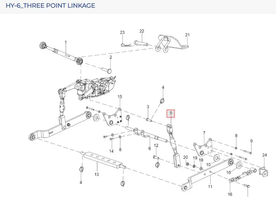 Adjustable lift rod assy