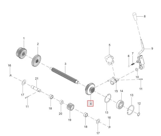 Sliding gear HI-low Z-34/Z