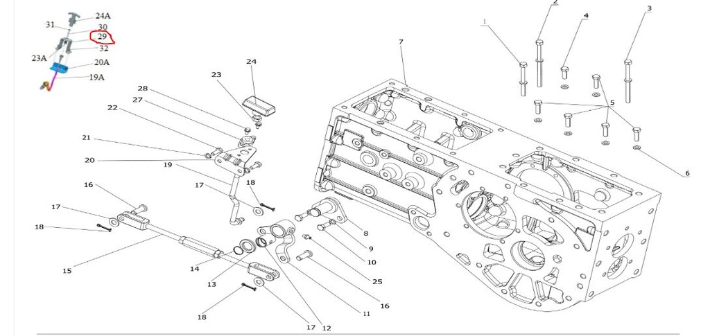 Bracket for 4wd lever w/o paint