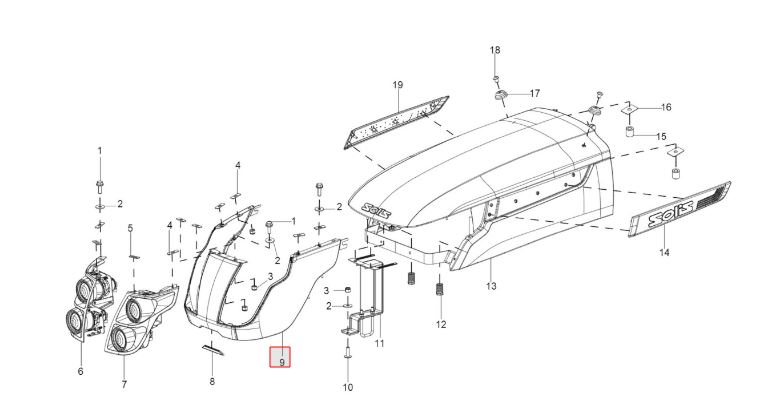 Front Mesh assy ( Black Paint )