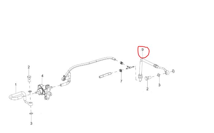 BACK FLOW FUEL PIPE (FIP TO THERMOSTARTER TANK)