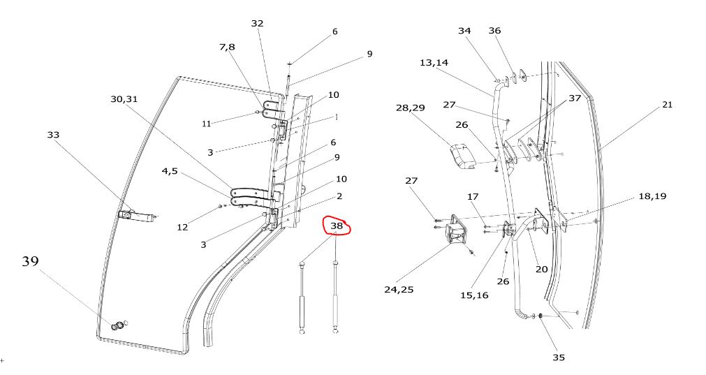 Gas Spring For Front Door