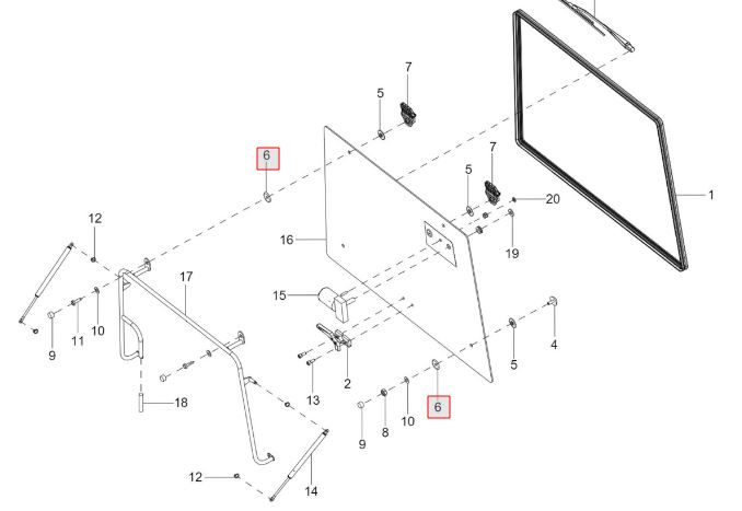 RUBBER GROOMET FOR REAR GLASS