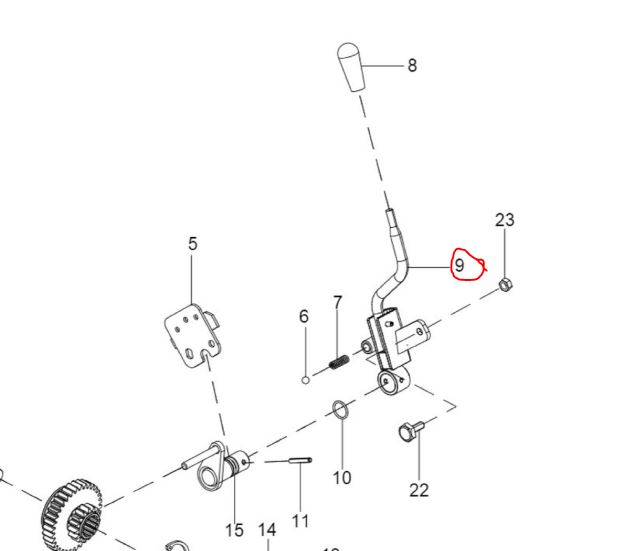 Lever assy hi-low