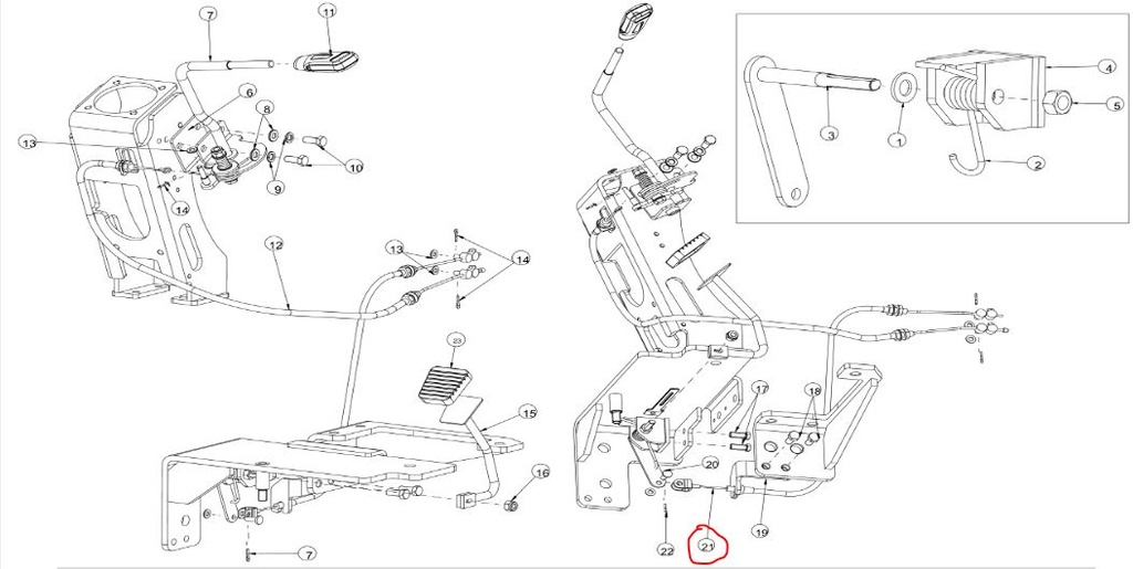 Foot Acc Cable Assy