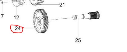 Gear (ø20) NIT-for I.P.D. Air compressor