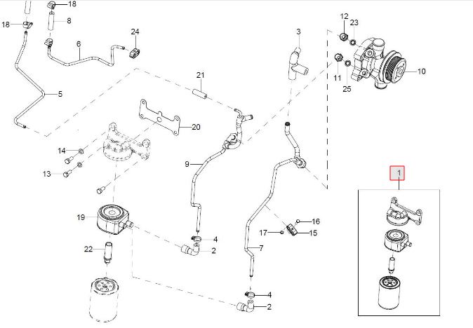 LUB. OIL FILTER ASSY.4CYL(WITH NEW RING)