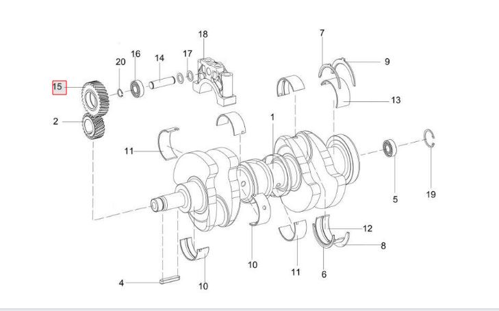 Bottom Intermediate gear (90 HP)