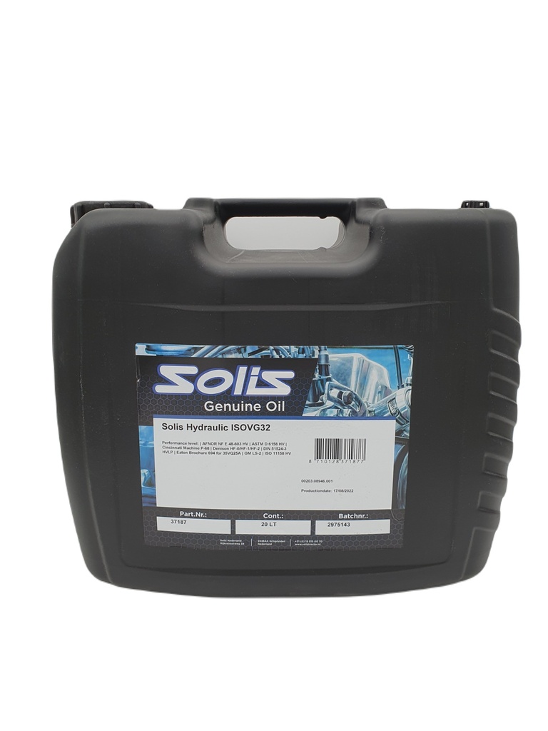 Solis Hydrauliekolie ISO VG 32 Kan 20 Liter