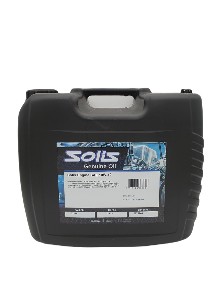Solis Motorolie SAE 10W-40 Kan 20 Liter