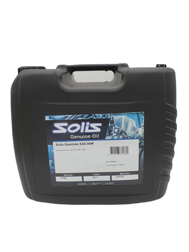 Solis Versnellingsbakolie SAE-80W Kan 20 Liter