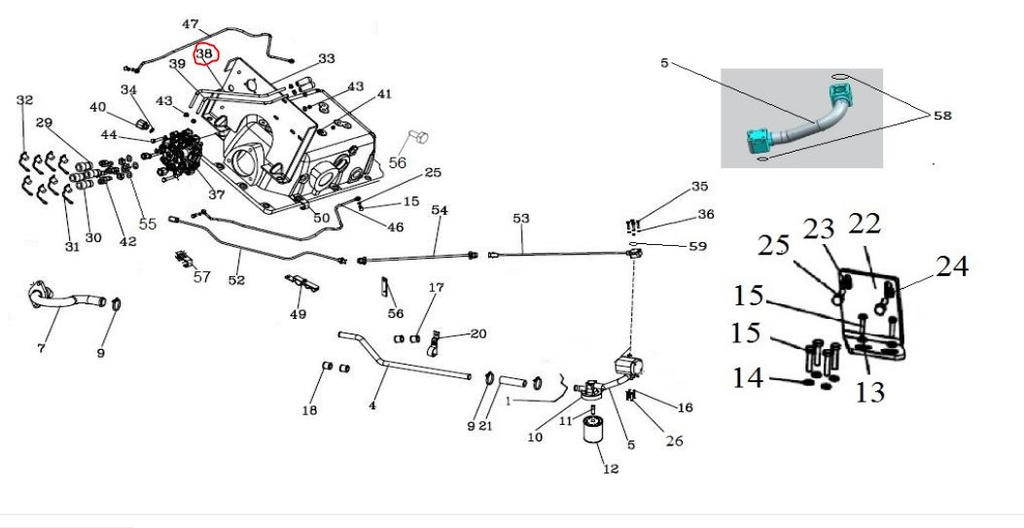 DCV Lever For Inner DCV