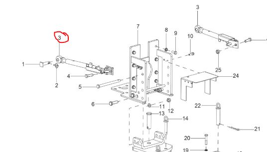 Adjustable Stay bar With bracket Solis 50