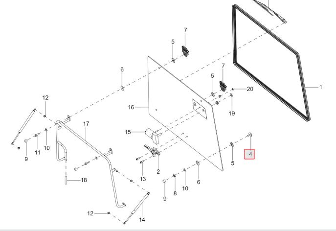 Locking Pin for glass