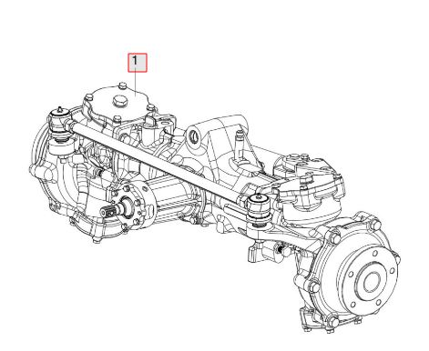 Front Axle Assy HD Unbalanced Cylinder