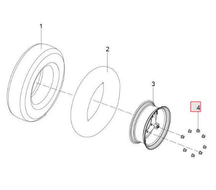 NUT FOR REAR WHEEL